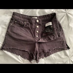 Black, Light Wash Denim Shorts (high/mid waisted)